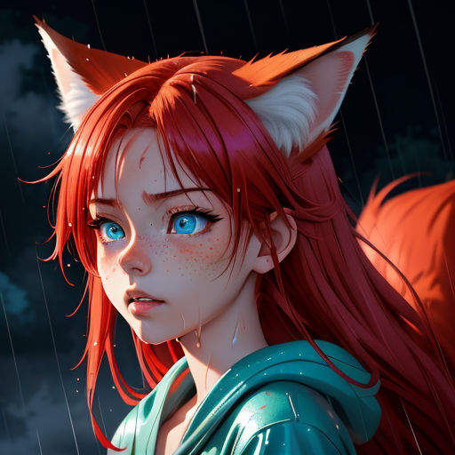 Aley self portrait in the rain